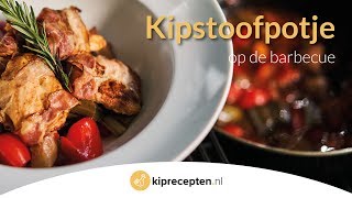 Kip stoofpotje op de barbecue  Kipreceptennl Met heerlijke zomerse groenten [upl. by Euqor]