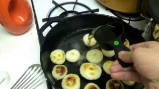 Flambé onions with French Apple brandy in a cast iron skillet [upl. by Caron]