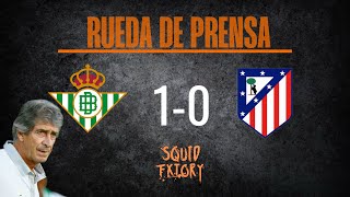 Manuel Pellegrini Rueda de prensa Betis vs Atlético de Madrid [upl. by Fesoj]