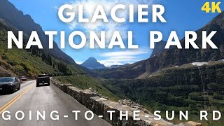 4K Scenic Drive  Beautiful Glacier National Park GoingtotheSun Road 2020 [upl. by Angle85]