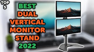 5 Best Dual Vertical Monitor Stand  Top 5 Mounts Stands for Stacked Monitors in 2022 [upl. by Arihsan]