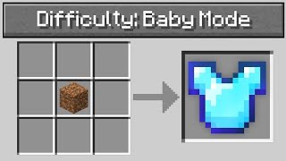 Minecraft but its quotBABY MODEquot DIFFICULTY [upl. by Kahl]