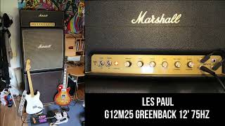 G12M25 Greenback 75Hz vs G12H30 Heritage 55Hz CleanDirty  Strat amp LP Test [upl. by Ardena]