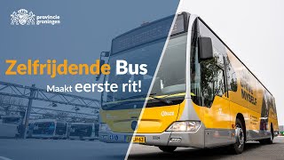 Zelfrijdende bus maakt eerste rit [upl. by Hayn]