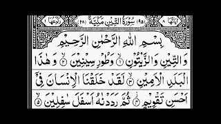 Surah AtTin  SURAH AT TIN  HOLY QURAN RECITATION  WATINI WA ZAITUN  CHAPTER 1  ZA STUDIO [upl. by Cerallua]