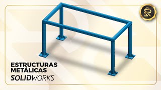 ✅ Tutorial SOLIDWORKS como diseñar estructuras metálicas [upl. by Annay]