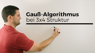 GaußAlgorithmus bei 3X4 Struktur Teil 2 Gleichungssysteme lösen Mathe by Daniel Jung [upl. by Levey82]