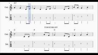 Canción de Cuna Tablatura y Partitura del Punteo de Guitarra Nana Tab [upl. by Sel]