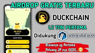 AIRDROP GRATIS TERBARU ‼️ DUCKCHAIN L2 UNTUK TON BLOCKCHAIN POTENSI JP LEBAR [upl. by Notsud]