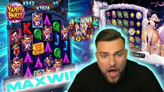 Vampy Party  Erster Versuch und direkt MAXWIN 🧛‍♂️🎰  Casino Slot Stream Highlights [upl. by Ramon296]