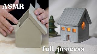 How to make a Tealight House with Slab Building  Beginner Slab Building Projects [upl. by Ardnas]