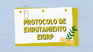 PROTOCOLO DE ENRUTAMIENTO EIGRP [upl. by Harms]