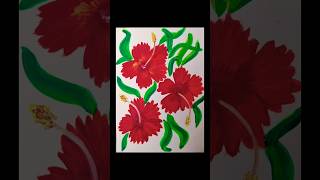 Beautiful Flower flowerart jyotsnascreativecanvas flowerpainting ytshorts flowers art [upl. by Krystal821]