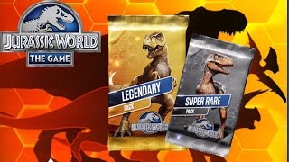 Legendary and Super Rare Packs Winning and Opening  Jurassic World The Game [upl. by Trocki]