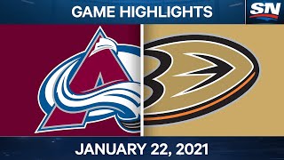 NHL Game Highlights  Avalanche vs Ducks  Jan 22 2021 [upl. by Raine]