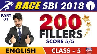 SBI Clerk Pre  200 Fillers  Part 1  Class5  All Competitive Exams  English By Vishal Sir [upl. by Sidras350]