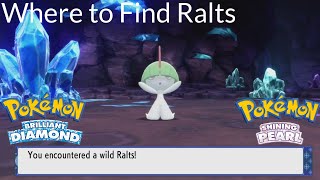 Pokemon Brilliant Diamond and Shining Pearl  Where to Find Ralts [upl. by Wilton747]