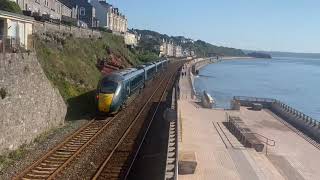 Trains at Dawlish train station Footpath bridge view [upl. by Radcliffe637]