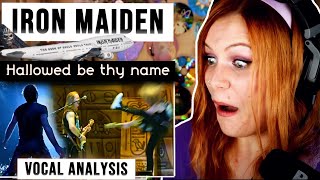 Vocal Coach Analyses IRON MAIDEN  “HALLOWED BE THY NAME” [upl. by Uhn]