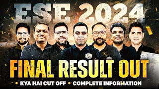 ESE 2024 Final Result Out  Cut Off Analysis  Complete Details [upl. by Craggie367]