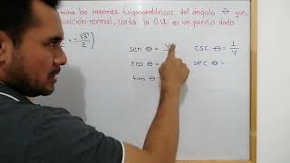 Razones trigonométricas de un ángulo en posición normal ejemplo 2 [upl. by Herstein]