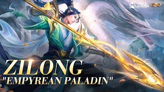 New Collector Skin  Zilong quotEmpyrean Paladinquot  Mobile Legends Bang Bang [upl. by Akemej396]