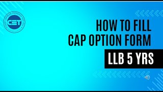 CAP Option form for LLB 5 yrs Integrated Course 202425  LLB 5   MHACET LLB 5  Hindi [upl. by Ahcmis]