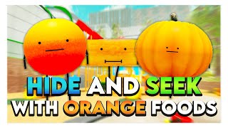 Roblox SECRET STAYCATION HIDE amp SEEK WITH ORANGE FOODS 🍊 [upl. by Sidwell876]