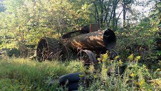 25hp DS Rumely Steam Tractor Pulled from Brush [upl. by Leede]