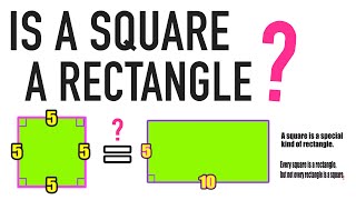 IS A SQUARE A RECTANGLE YES OR NO [upl. by Bhatt]