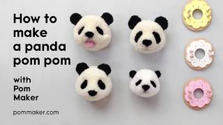 How to Make a Panda Pompom  Pom Maker Tutorial [upl. by Torr724]