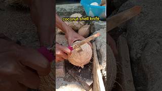 Coconut shell knife Remove the coconut from the shell [upl. by Llenrub658]