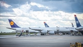 Lufthansa Airbus A340600  Charlotte to Munich [upl. by Ahsiniuq]