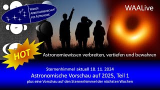 Sternenhimmel aktuell Astronomische Vorschau auf 2025 Teil 1 HOT TOPIC [upl. by Brit]