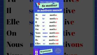 Conjugaison du verbe Se motiverto motivate oneself au présentfrench shortsfrançaisconjugaison [upl. by Currier729]