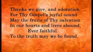 Lord dismiss us with Thy blessing  Christian hymnals [upl. by Sadoff1]