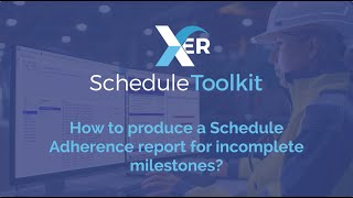 How to produce a schedule adherence report for incomplete milestones [upl. by Aroda118]