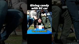 FPV RC Car Gives Candy to Family [upl. by Je]