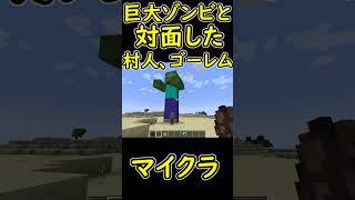 ジャイアントと対面した村人とアイアンゴーレムの反応を検証してみた 小ネタ 【マイクラマインクラフト】 shorts [upl. by River350]