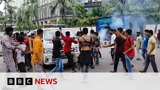 Antigovernment protests turn deadly in Bangladesh  BBC News [upl. by Lib]