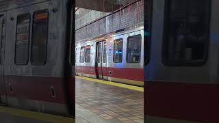 1800 series train at alewife mbta train shorts [upl. by Hardej]