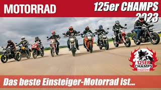 125er Champs 2023  Neun EinsteigerMotorräder im Test Wer wird gewinnen [upl. by Castra]