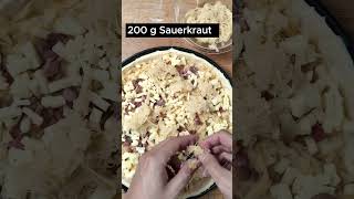 Sauerkraut Kartoffel Speck Käsekuchen 🥔🥓🧀 shorts shortsbaking marcelpaa [upl. by Lissi426]