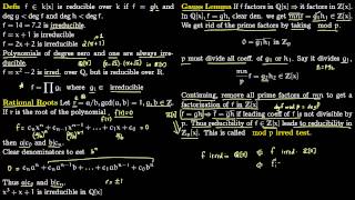 Irreducible Polynomials [upl. by Uase]