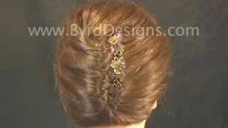 French twist tips and techniques using a French Hair comb by Byrd Designs [upl. by Kciderf353]