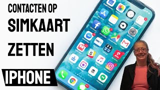 iPhone Hulp Contacten op simkaart zetten iPhone [upl. by Nurav988]