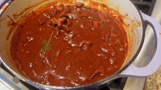 Pork Braised In A Guajillo Chile Sauce [upl. by Hamfurd]