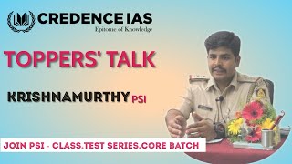 TOPPERS TALK by PSI  KRISHNAMURTHY [upl. by Yesnel]