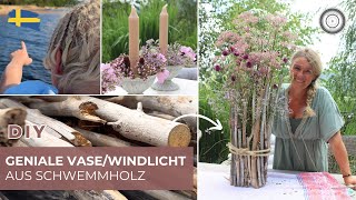 DIY XXL Vase aus SCHWEMMHOLZ [upl. by Ahsimed]