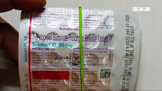 Seloken XL 50mg tablet Uses in Hindi  हाई ब्लड प्रेशर  Side Effects  Dose se seloken xl 50 [upl. by Netsirt]